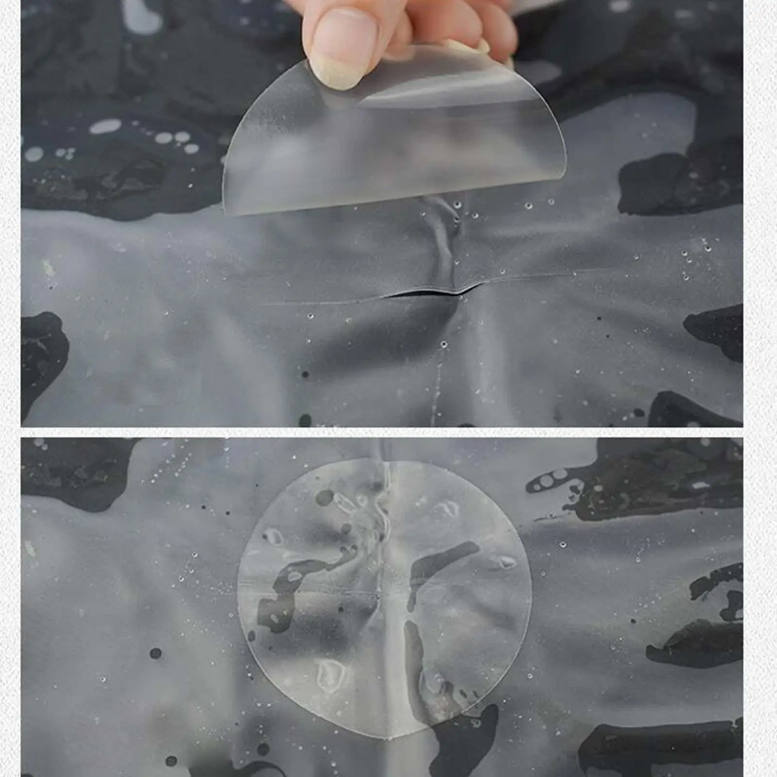 Inflatable Patch Repair Kit Waterproof Transparent TPU Round for Air Mattress Camping Raincoat Umbrella