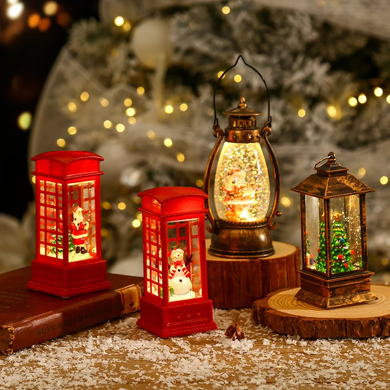 

Christmas Decorations Snow Lanterns Christmas Eve Gifts Decorations Christmas Tree Themed Water Lanterns Gift Boxes