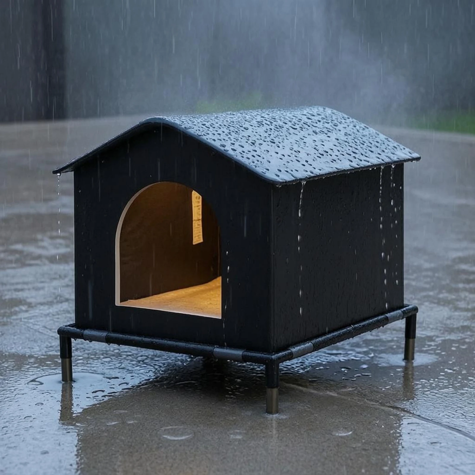 Outdoor Cat Shelter Sturdy Sloped Roof Cat House