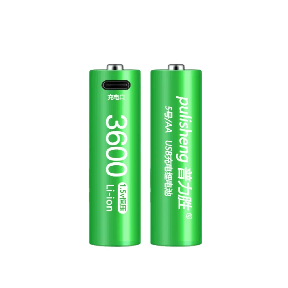 USB Rechargeable AA AAA Lithium Battery 1.5V Constant Voltage Replacement Cell for Microphone Door Lock Toy Use