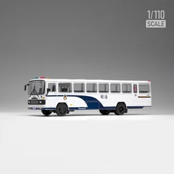 Fanx 1:110 Judi-cial Bus Blue&White NO.1 Alloy Simulation Model Car