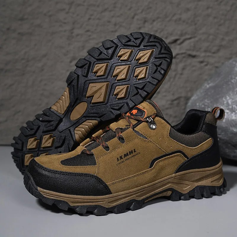 Summer Men's EVA Hiking Shoes Waterproof Anti Slip Leather Outdoor Sports Shoes for Camping Running Jogging view 3