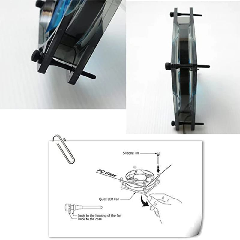 2023 New Rubber Pin Screws Anti-noise High-temperature Plastic Studs Chassis Fan Pull-type Rubber
