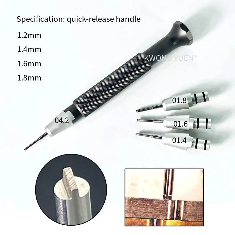 Kwong Yuen Repair tool T-shaped Screwdriver Set T-shaped Cutter Head for Rolex Watch Belt Removal Special for Watchmakers
