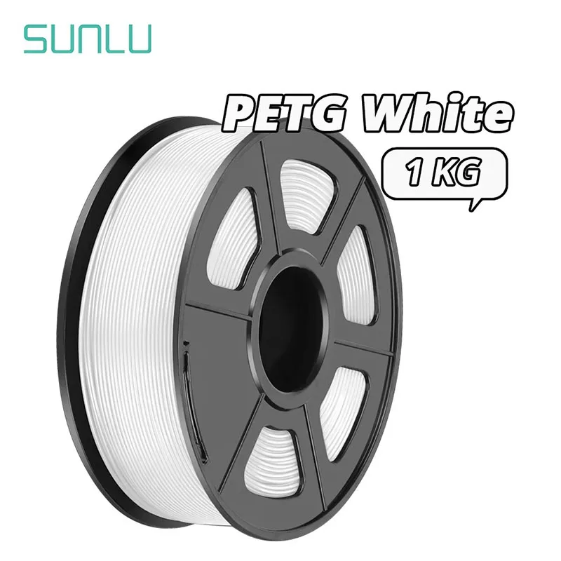 SUNLU PETG 3D drukarka Filament 1.75MM 1KG/2,2 funta ułożone starannie bez węzłów bez bąbelków dobra wytrzymałość nietoksyczna przyjazna dla