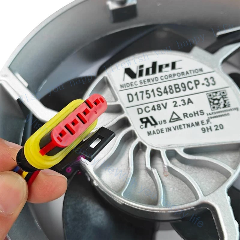 V+  for  1 Pc. New D1751S48B9CP-33 Inverter Cooling Fan 17251 DC48V 2.3A 17CM 4Pin