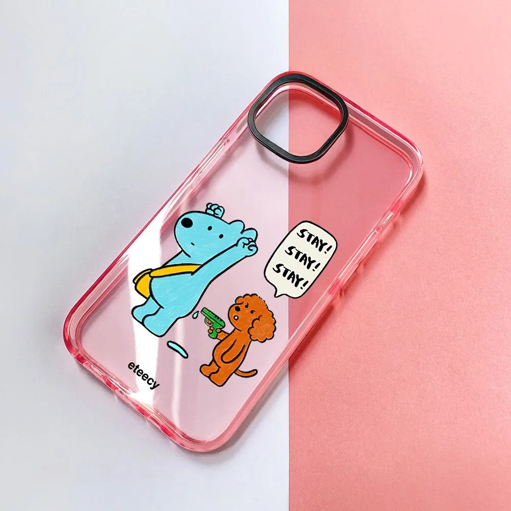 

Cartoon Dog Pink Border Magnetic Phone Case Cover for IPhone 17 16 15 14 Pro Max Case for iPhone 17 Air
