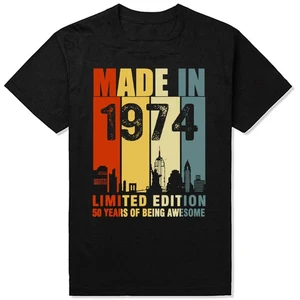 1974 limitierte Ausgabe 50 Jahre erstaunlich t -Shirts rund um die kurze Hals -Mode t -Shirt -Kleidung t -Shirts 50733 12 Hauptverkaufshirt 1974 - №2