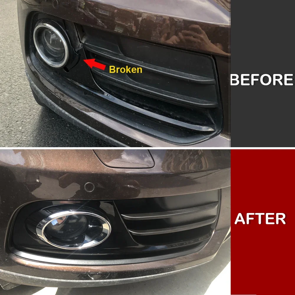 

Накладка на переднюю противотуманную фару для Audi Q5 2013 2014 2015 2016, черная передняя противотуманная фара, сменная решетка, внешние аксессуары