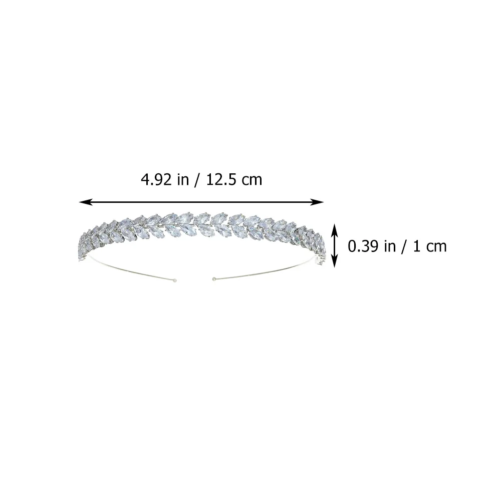 

1Pcs High-End Zircon Headband All-Match Elegant Hair Hoop Delicate Temperament Stylish Girl Hairband All-Match Head Hoop