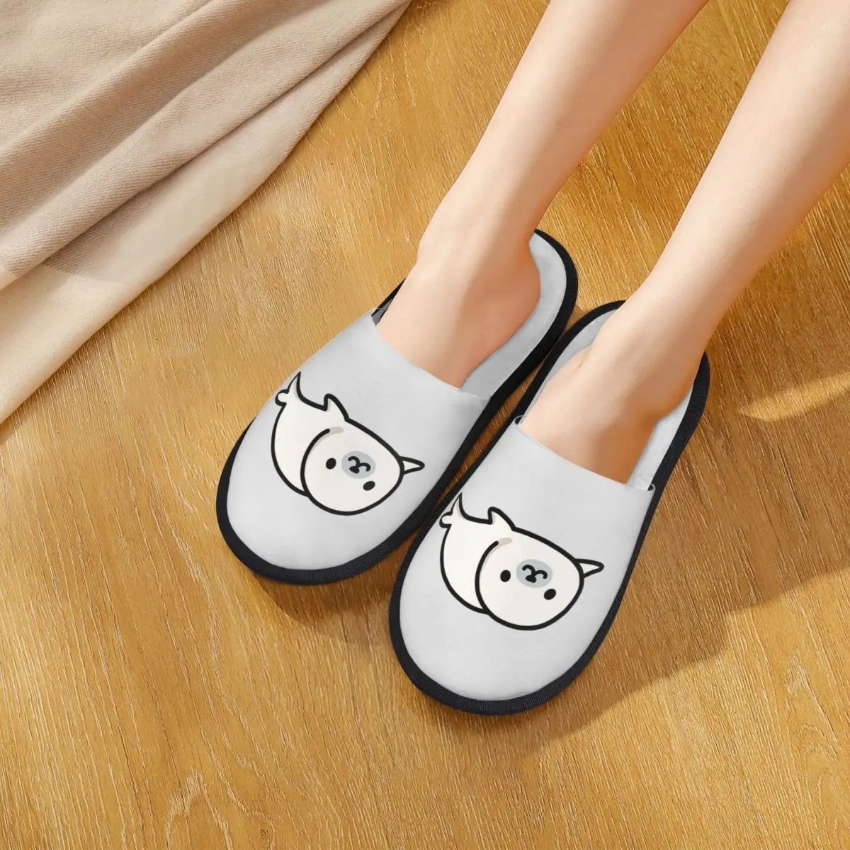 Custom Seal Slippers Memory Foam Warm Soft Women House Slipper Bedroom Cozy Shoes