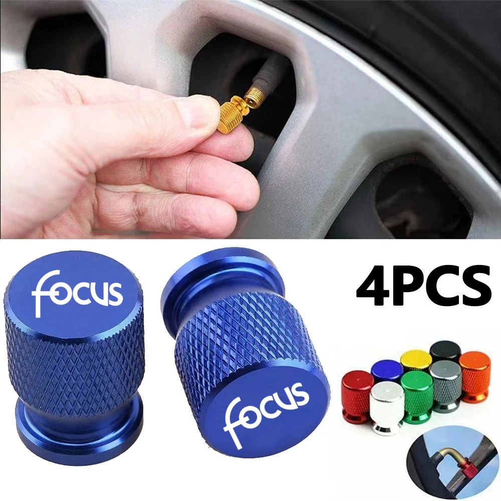 Car Wheel Tire Valve Caps Tyre Stem Covers For Focus 4Pcs