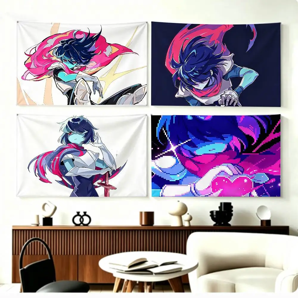 Indie Game K-Kris Deltarune Flags Wall Hanging Background Art Banner for Bedroom Home Outdoor Decor