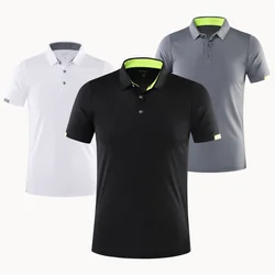 Summer Quick Drying Short Sleeved Polo Shirt Golf Jersey Company Group Breathable Fitness Lapel Sports Sleeved Large Button Top