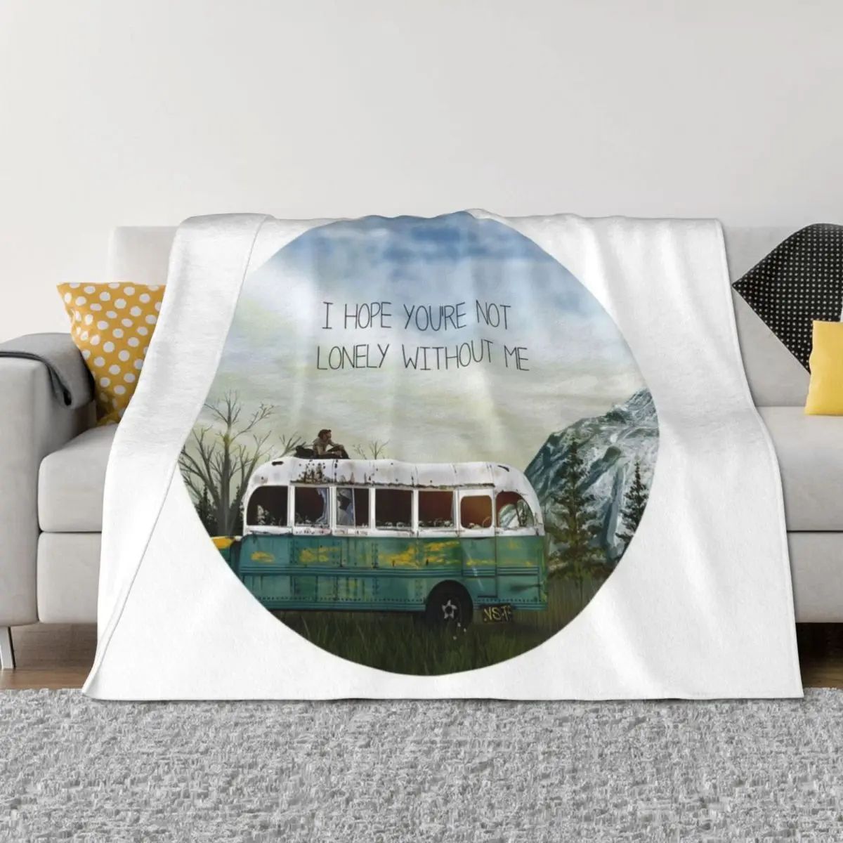 

Without Me Throw Blanket Multi-Purpose Cute Plaid Beach Blankets