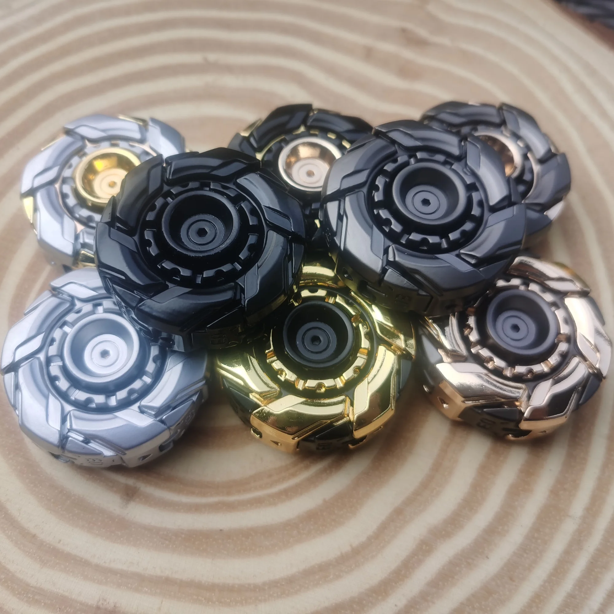 EDC Fidget Sliders Armadura Aberta Spinning TopFidget Brinquedos Alívio do Estresse Para Adultos Meta Magnética