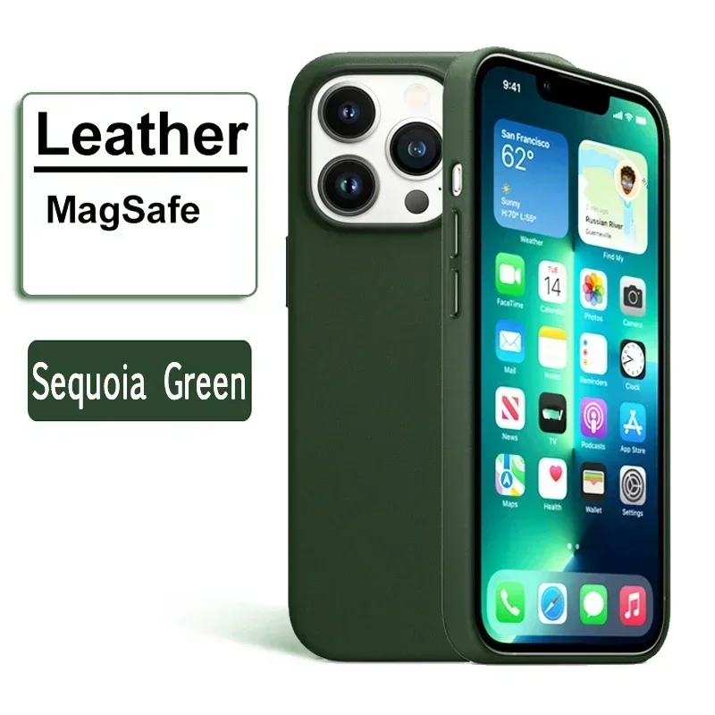 Luxe magnetische leren hoes voor Apple iPhone 17 Pro Max 16 13 12 14 15 Plus Officiële MagSafe voor MagSafe iPhone hoesje Etui