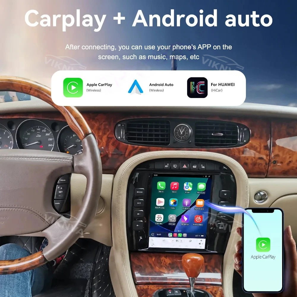 For Jaguar S X Type 2001 - 2009 Android Screen Car Radio Auto Stereo Tape Recorder DSP Multimedia Player GPS Navigation Carplay