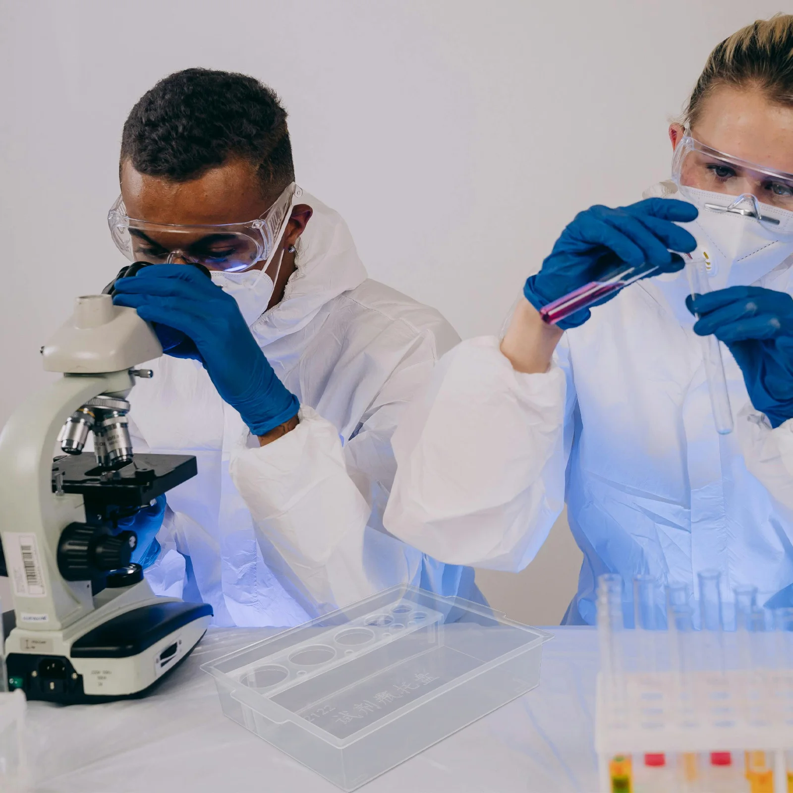 

Square Sink Transparent Laboratory Test Tube Support Plastic Holder Dispenser Rack Reagent Bottle Tray organizer St