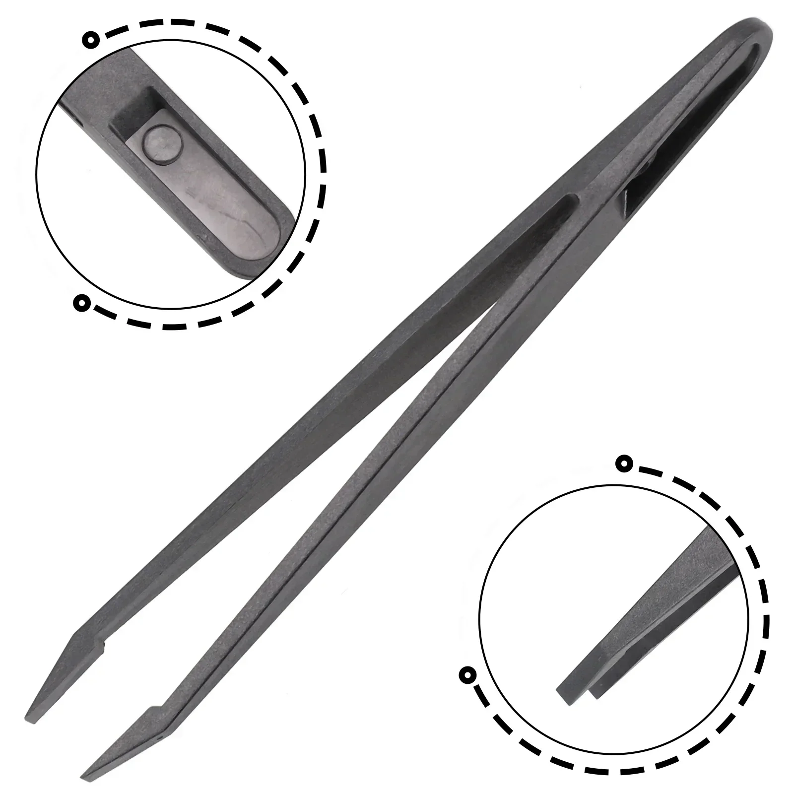 Anti-Static Carbon Fiber Tweezers DIY Nail Beauty Industry Precision Clips Professional Tools Maintenance Industrial Repair Tool