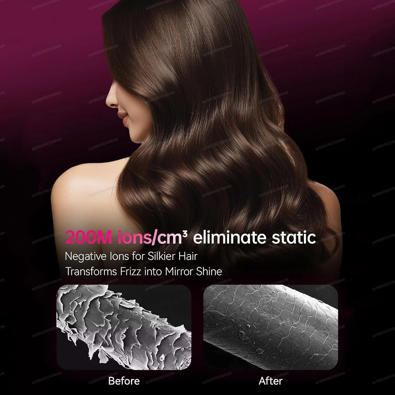 Super 1400W Ioni Asciugacapelli Vento caldo e freddo Controllo della temperatura Asciugacapelli liscio 2.7M Cavo ecadora Para Cabello con diffusore per lo styling