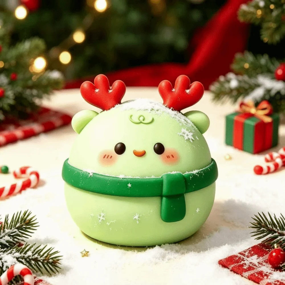 Colorful Design Squeeze Stress Balls Low Rebound Snowman Shape Dumpling Squeeze Toy Santa Claus Shape Elk Shape