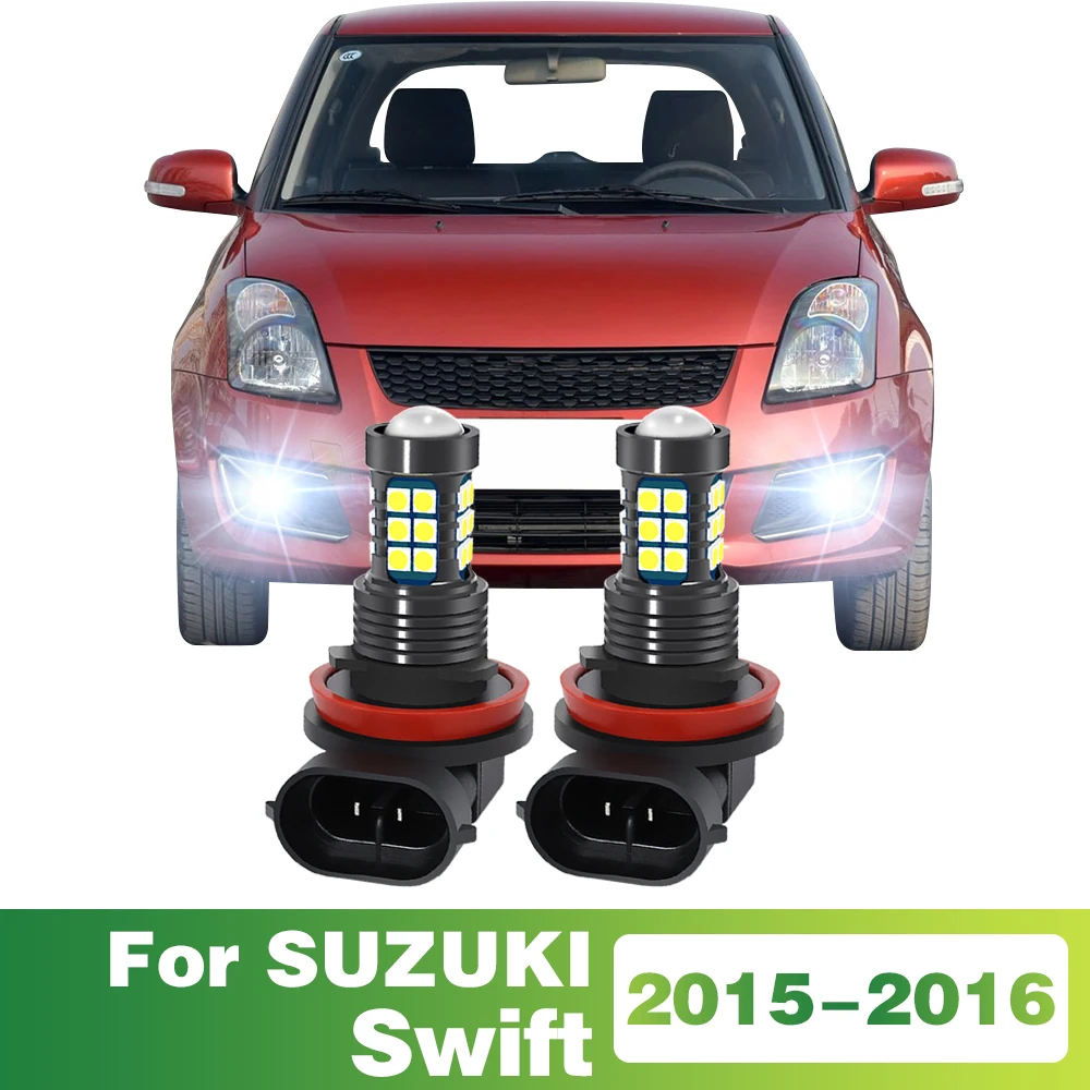 Lámpara LED antiniebla delantera para coche, accesorio para Suzuki Swift 2015, 2016, 2 piezas