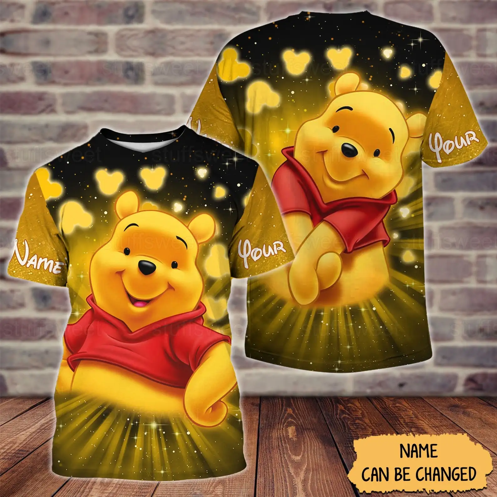 Disney Winnie the Pooh Cute Cartoon Figures Women's  Tees Tops Men Casual Clothes Fashion Disney Brand Summer Streetwear T-shirt