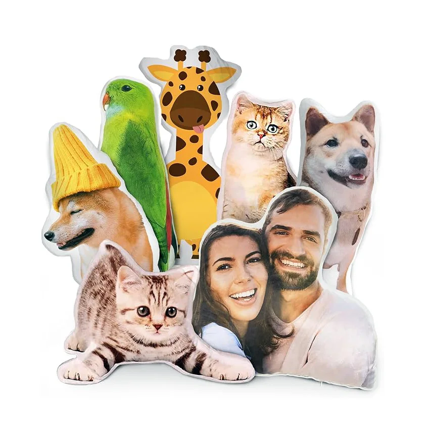 2026 New Personalized Pet Pillow with Photo Customization Plush Dog and Cat Seat Cushion, Double-Sided 3D Printing