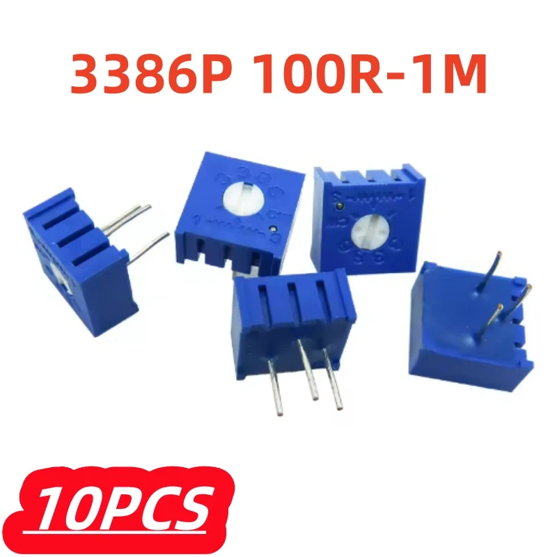 10Pcs/lot New 3386P 3386 100 200 500 ohm 1K 2K 5K 10K 20K 50K 100K 200K 500K 1M ohm 100R 200R 500R Trimpot Trimmer Potentiometer