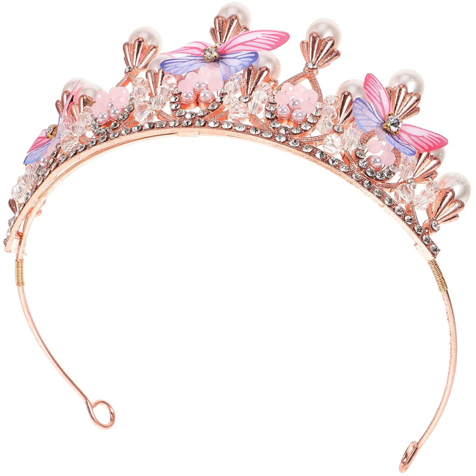 Girls Butterfly Crown Hairhoop Soft Material Fits Most Kids Perfect for Birthday Party Baby Shower Family Photos Creative Hair