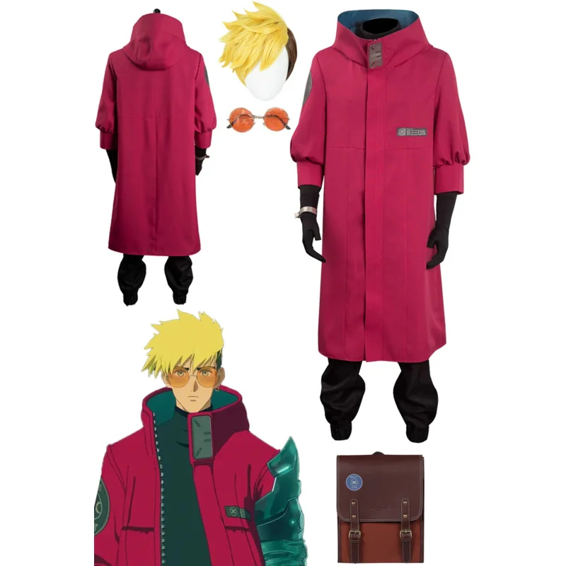 Anime Trigun Vash The Stampede Cosplay Men Costume Roleplay Fantasia Man Fancy Dress Party Clothes For Male Role Playing Fashion