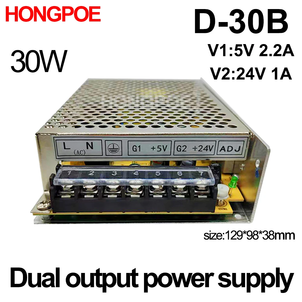 30W Dual Output 5V 10V 12V 15V 24V Power Supply D-30A 30B D-30C +12V -12V +15V -15V +5v -5v +24v -24v AC100-240V SMPS