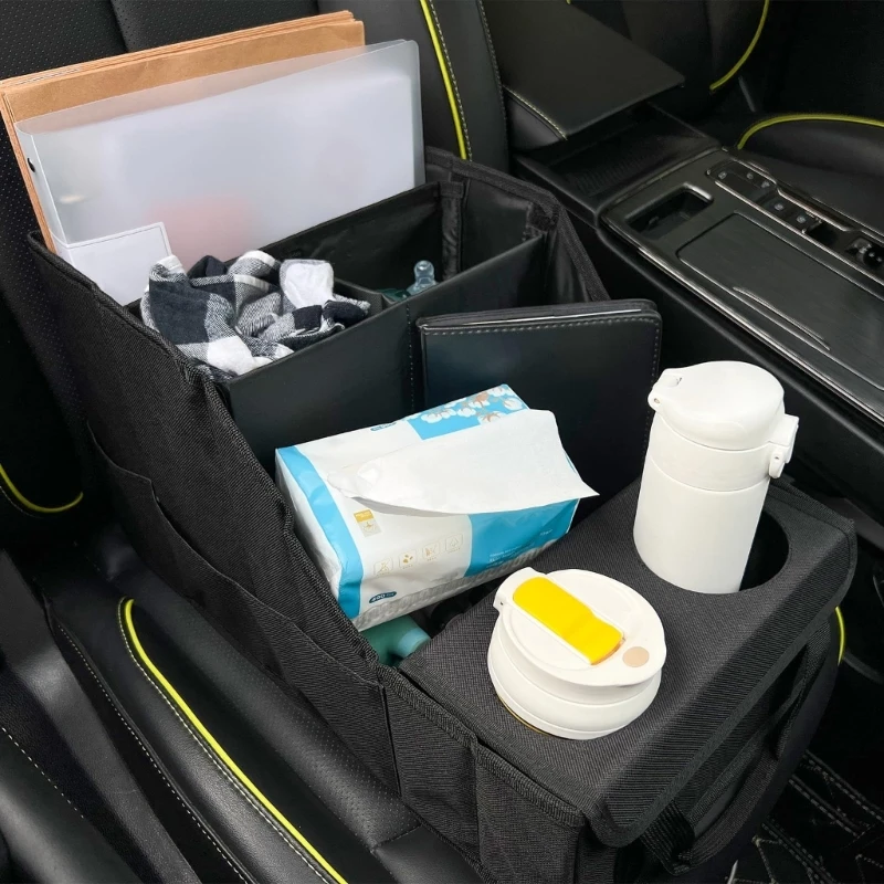 

Durable Oxford Fabric Car Organizers Multiple Pockets Cup Holders Included