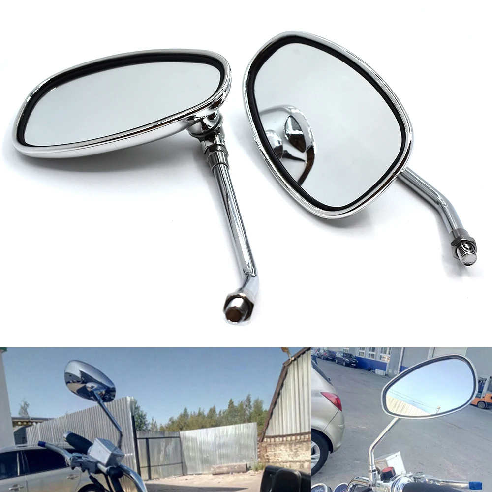 Universal Motorcycle 10mm Oval Rear View Mirrors For BMW S1000RR K1200S R1200ST K1600 HP2 Sport F800GT F800ST HP4 K1200R R1150GS