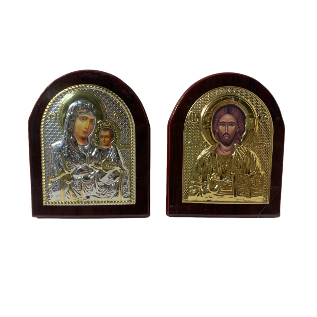 

Orthodox Wood Icons Church Utensils Virgin Mary Aluminum Sheet Christmas Craft Decor Easter Catholic Natal Presepios