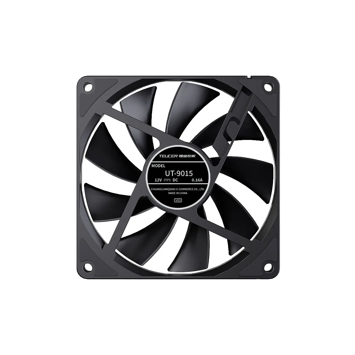 TEUCER UT-9015 92mm 12V 4Pin PWM Ultra-thin Fan 1000-2700RPM for ATX Cases and CPU Coolers PC Case Coolin