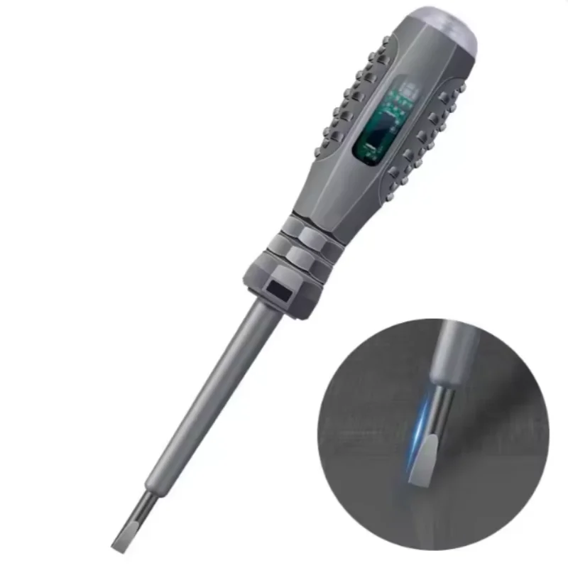 Electrician Test Pen Screwdriver, LED Voltage Detector, Live Wire Indicator Pen for Circuit Inspection