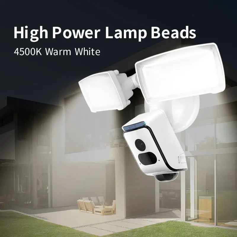 

2MP 1080P Ubox APP Solar Power Floodlight Warehouse Full Color Wide Angle IP Camera Bluetooth Home Security CCTV Baby Monitor