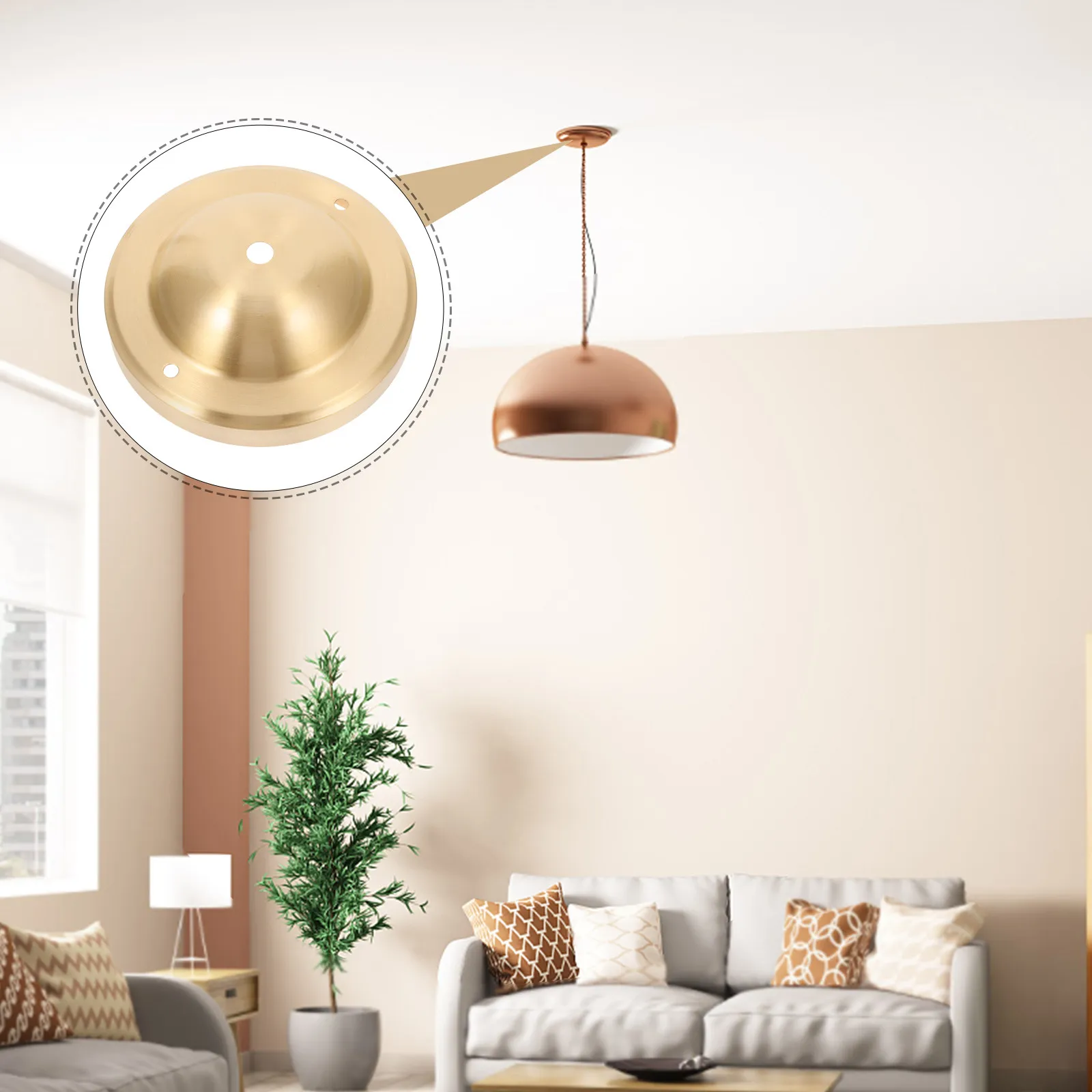 Copper Ceiling Light Plate Vintage Canopy for Pendant Lighting Fixtures Home Cafe Bar Restaurant Decorative Ceiling Canopy Cover