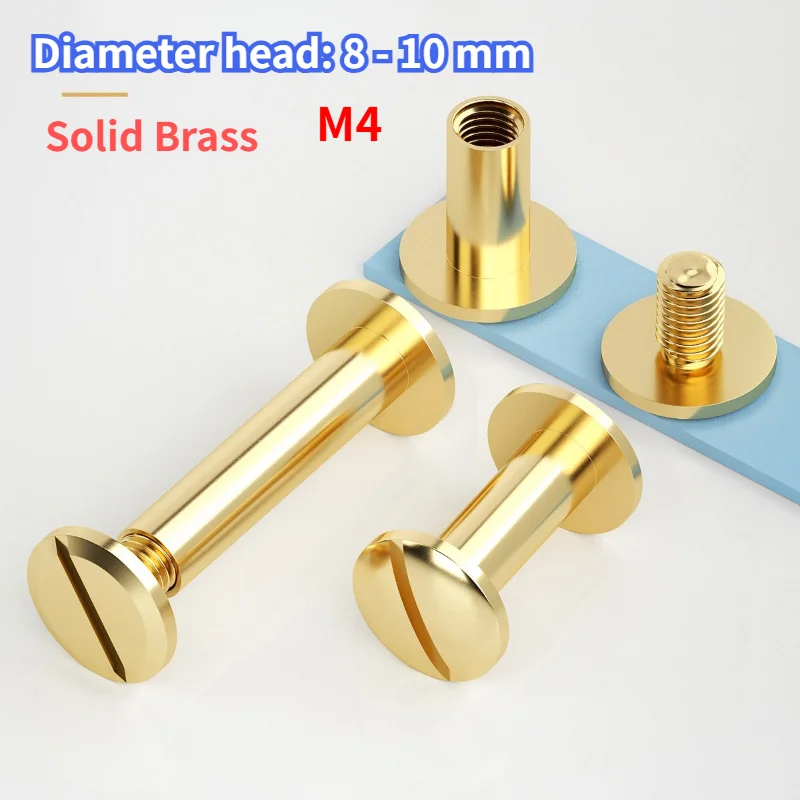 Solid Brass Binding Chicago Screws Belt Screw Stud Rivets for Photo Album Leather Craft Belt Wallet Fasteners