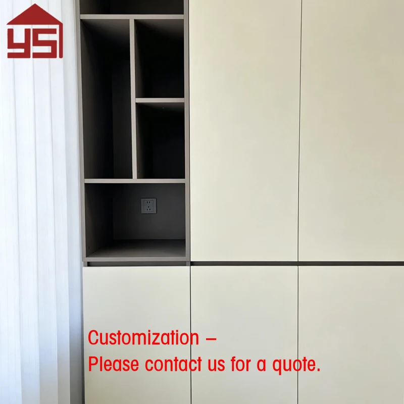 custom.Modern Style Bedroom Furniture Customizable Multi-purpose Storage Cabinet with Open Niche MDF Tall Unit
