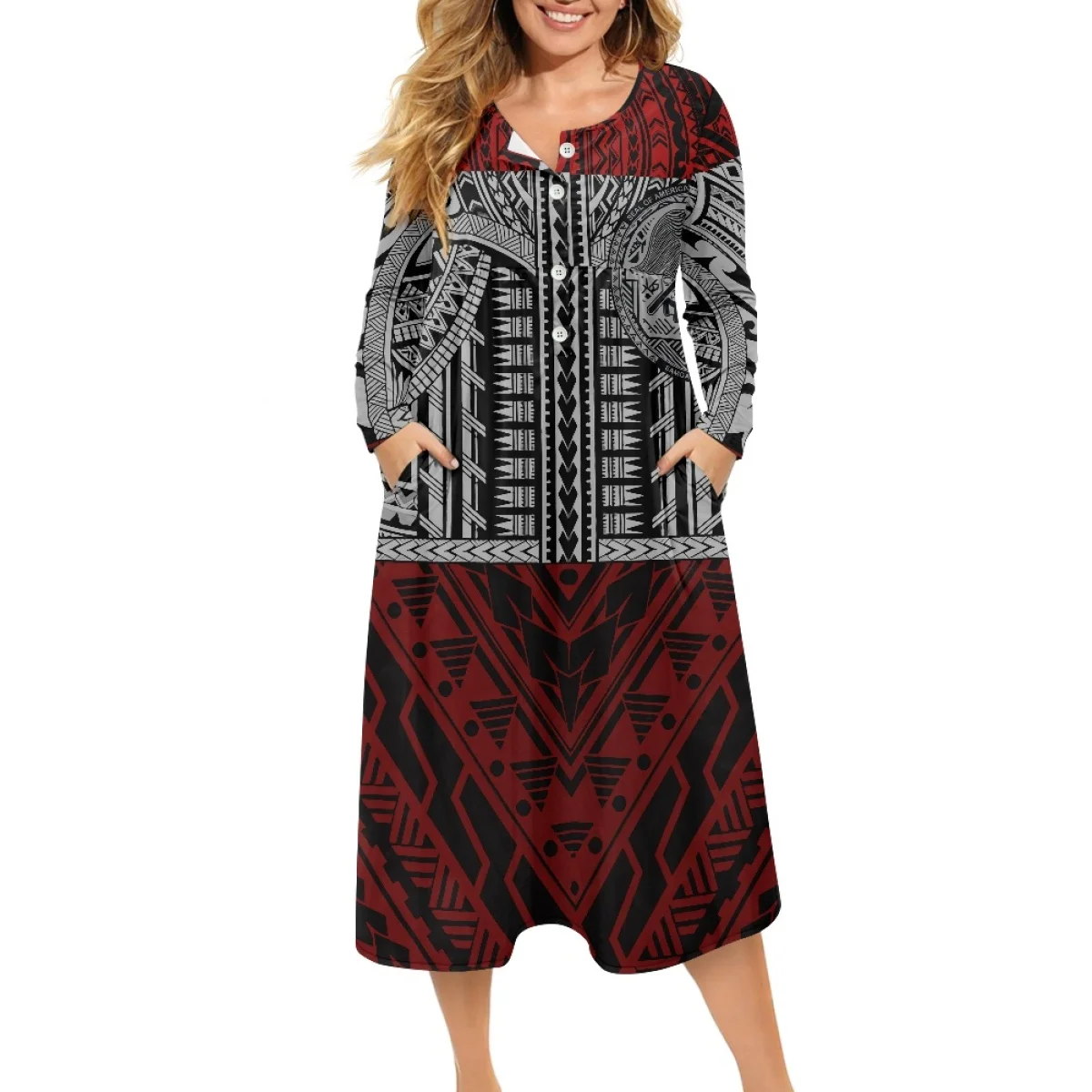 Custom Puletasi Samoan ชุด Tapa Polynesian Aloha ชุดออกแบบ Tribal พิมพ์หรูหรางานแต่งงานชุดลําลอง