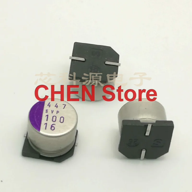 20PCS/50PCS original SANYO OS-CON SVP 16V100UF 10X8MM SMD Solid Capacitor 100UF 16V Low ESR 16SVP100M Free Shipping