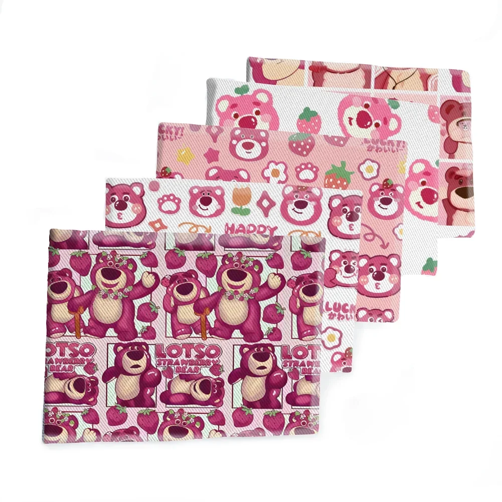 Disney Cartoon Toy Story Bear Lotso Pattern Printed Twill Fabric for Patchwork Quilting Fabrics