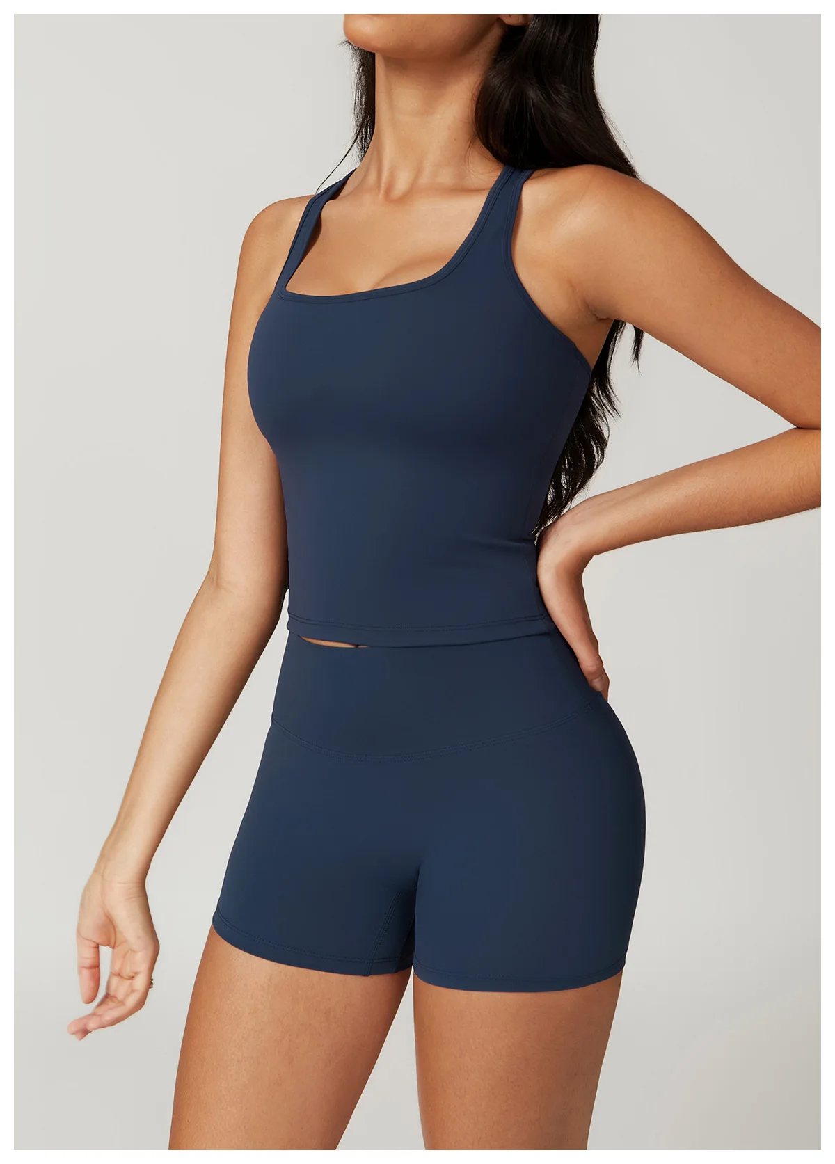 Hearuisavy Sommer Stoßfestes Yoga-Top Lauf-Tanktop für Damen Fitness Schnelltrocknende Trainingsweste Ärmelloses Sport-Top für Frauen – Detail 18