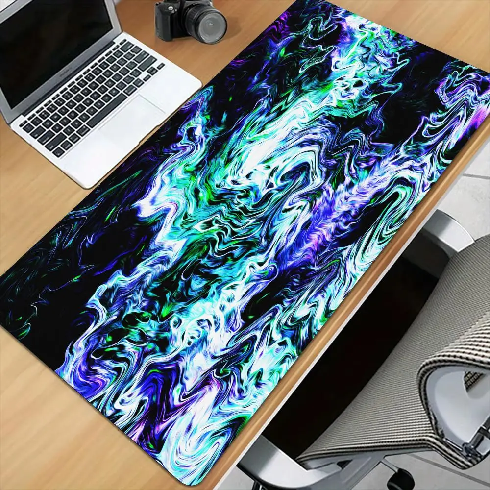 

Large Mouse Pad Abstract fluid pattern Desk Mat with Stitched Edge Rubber Non-Slip Durable pc accessories Gaming pad muismat