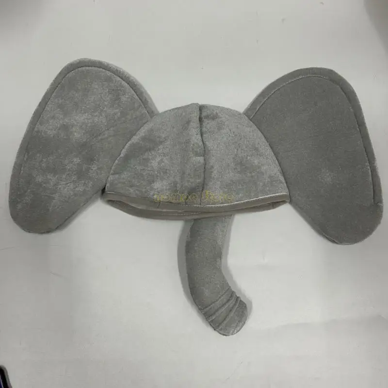 31BF Lovely Elephant Hat Novelty Animal Hat Warm Headgear Hat for All Ages Halloween Cosplay Hat Party Accessories