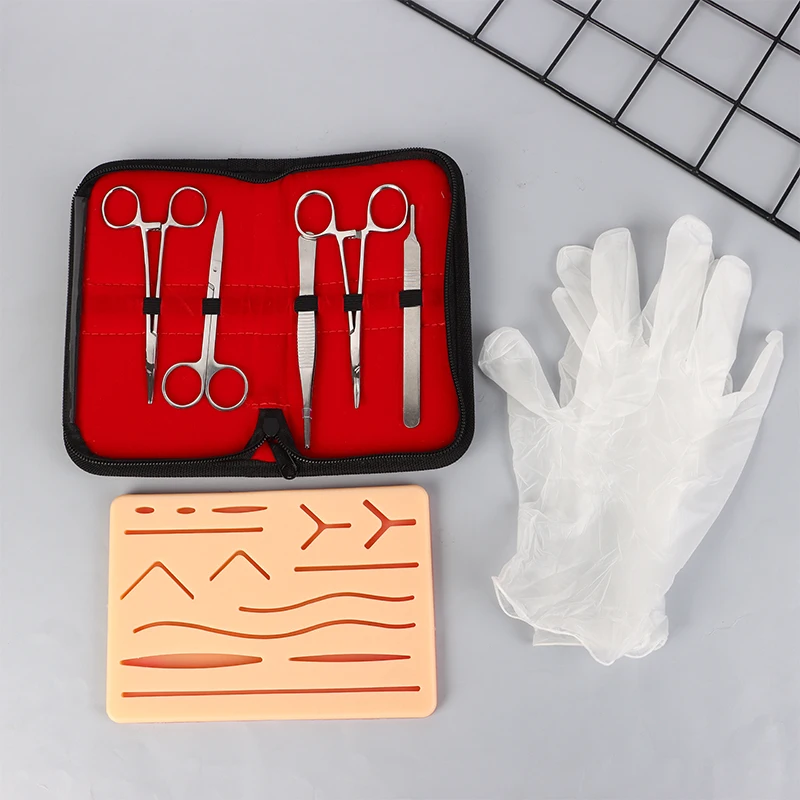 

Medical Students Suture Practice Kit Surgical Training With Skin Pad Model Tool Set Educational Teaching Equipment Practice Set