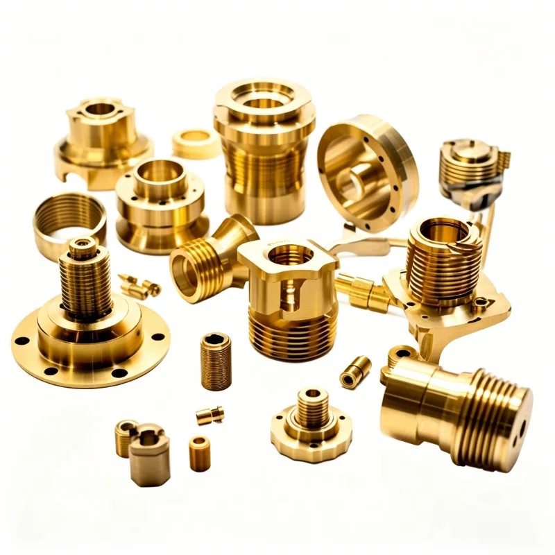 High Precision CNC Lathe Turning Brass Parts, Custom Industrial Brass Hardware Accessories, OEM Machined Metal Components